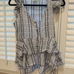 True Craft Flowy Blue Top